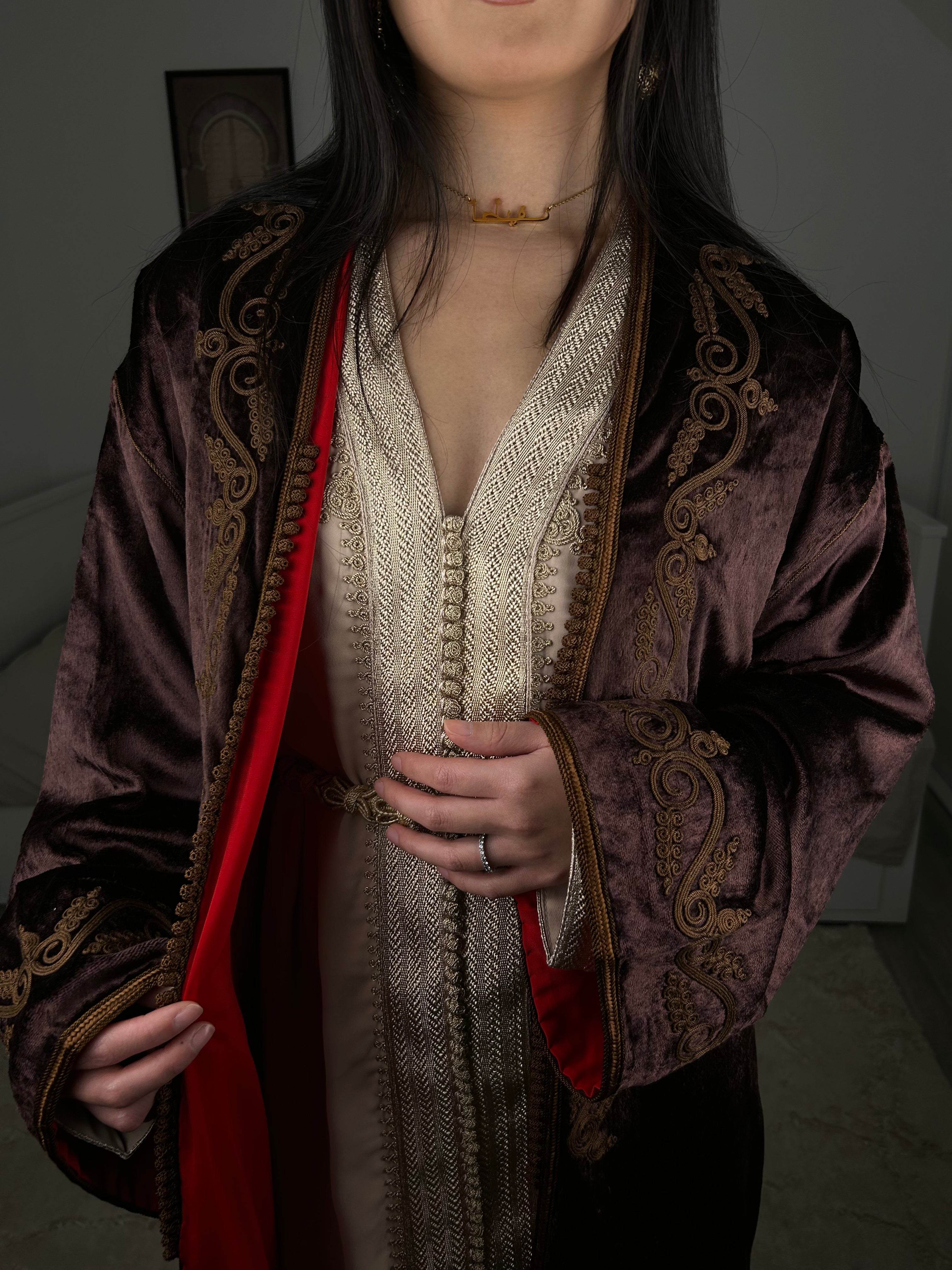 Kimono Umayma Marron